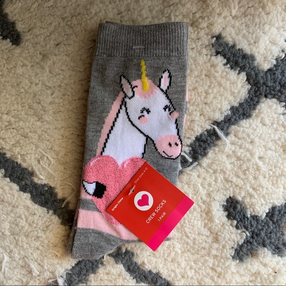 Valentine’s Unicorn Crew Socks